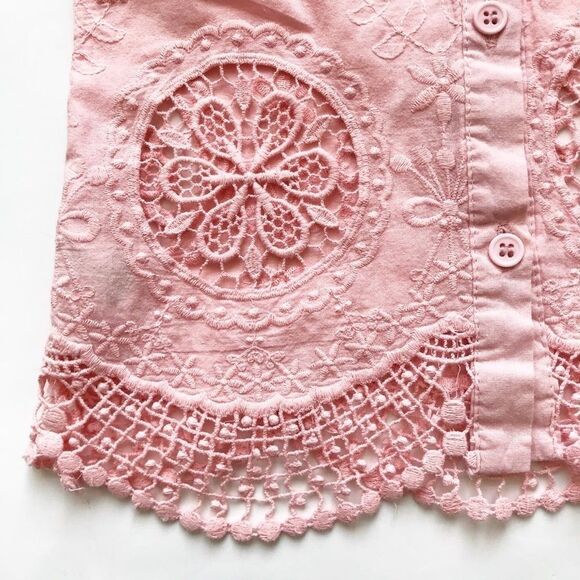 Blink Blank crochet hem sleeveless top GUC S(5T) - Picture 4 of 5